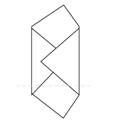 トライアングル（ポケットチーフの折り方）4-4