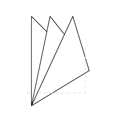 スリーピークス（ポケットチーフの折り方）5-4
