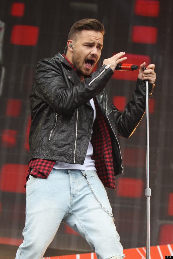 Liam Payne of One Direction performs on stage during the BBC Radio 1 Big Weekend Festival in Glasgow, Scotland.